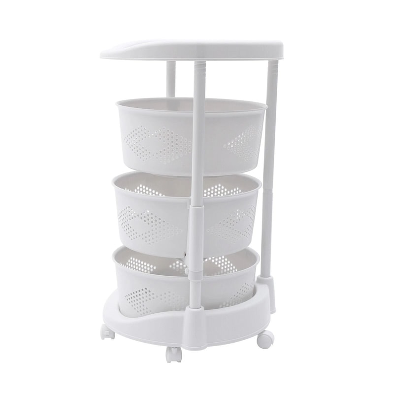 3 Tier Rotating Kitchen Storage Cart For Fruit And Vegetables 6