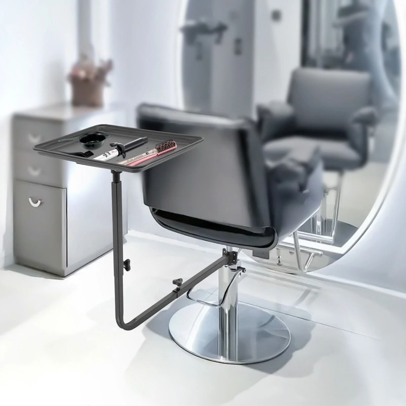 Adjustable Salon Tray For Barber Chair 360 Rotating Chair Mounted Tool Organizer 0
