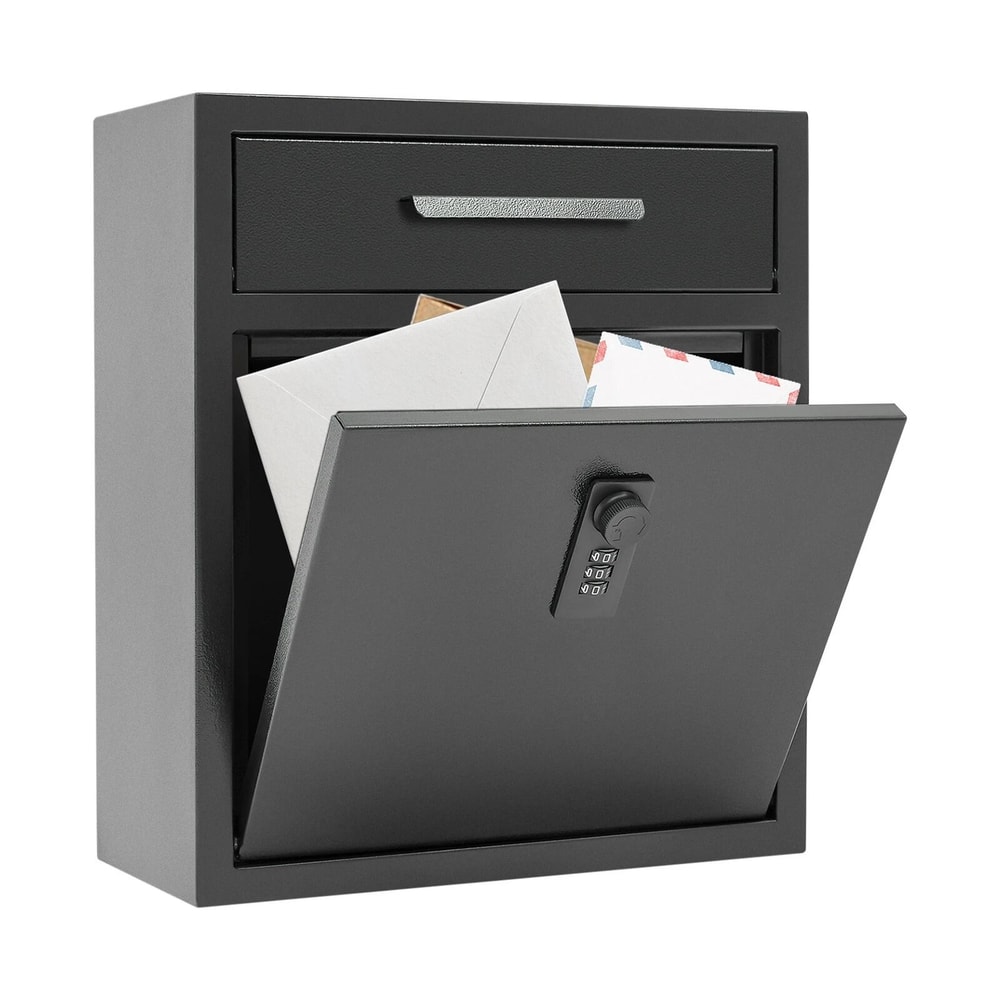 Heavy Duty Wall Mount Locking Mailbox For Secure Outdoor Mail Storage 8