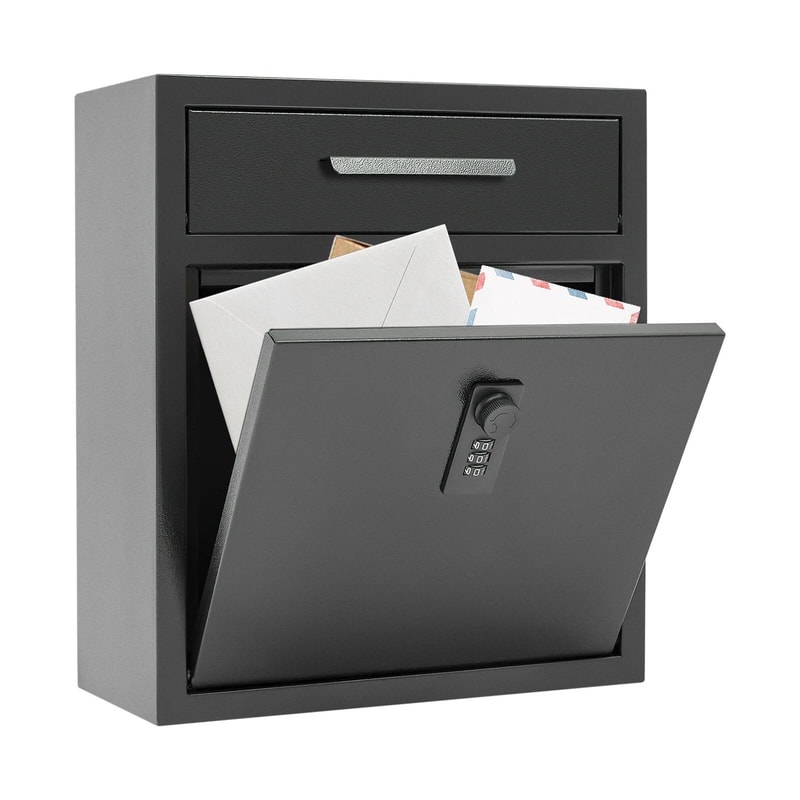 Heavy Duty Wall Mount Locking Mailbox For Secure Outdoor Mail Storage 8