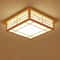 Japanese Ceiling Light Wood Square Tatami LED Fixture With Remote 10
