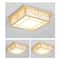 Japanese Ceiling Light Wood Square Tatami LED Fixture With Remote 3