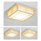 Japanese Ceiling Light Wood Square Tatami LED Fixture With Remote 3
