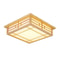 Japanese Ceiling Light Wood Square Tatami LED Fixture With Remote 5