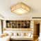 Japanese Ceiling Light Wood Square Tatami LED Fixture With Remote 0