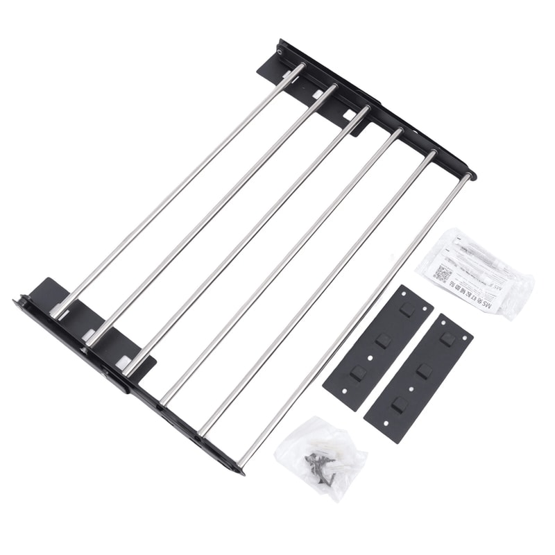 Wall Mounted Drying Rack Foldable Clothes Dryer Hanger For Space Saving Laundry Storage 2