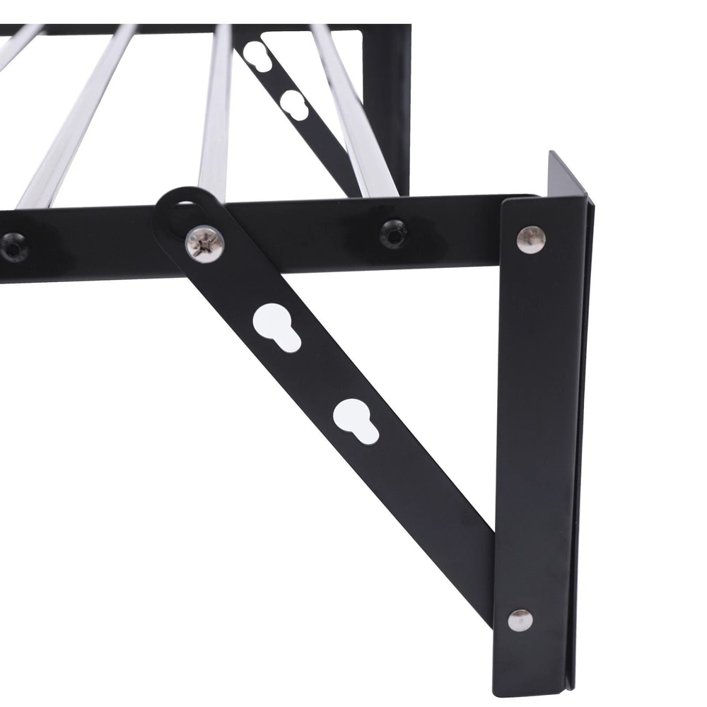 Wall Mounted Drying Rack Foldable Clothes Dryer Hanger For Space Saving Laundry Storage 3