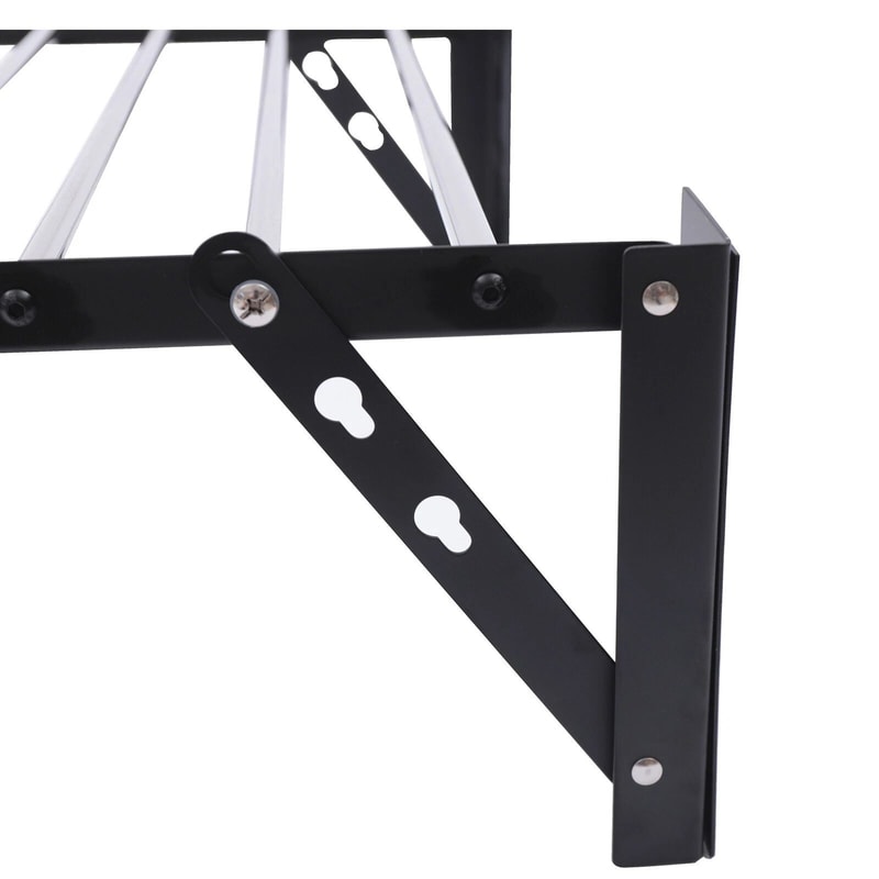 Wall Mounted Drying Rack Foldable Clothes Dryer Hanger For Space Saving Laundry Storage 3