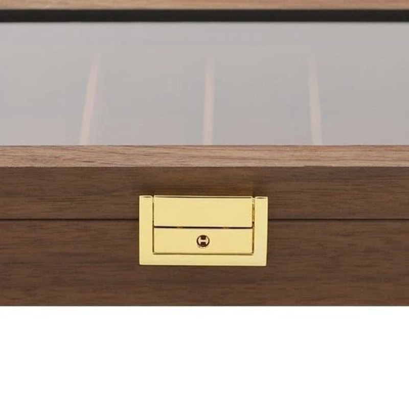 Walnut Knife Display Case And Knife Storage Box For Collectible Knives 2
