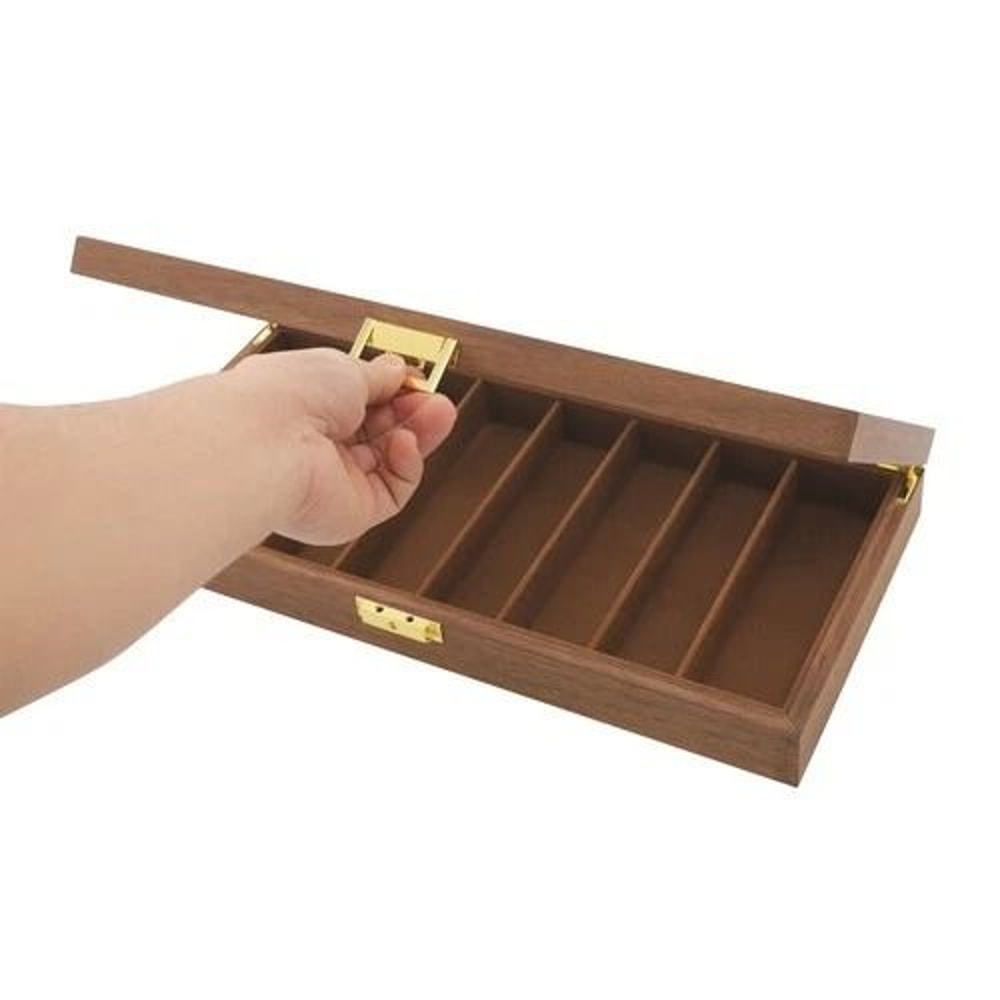 Walnut Knife Display Case And Knife Storage Box For Collectible Knives 3