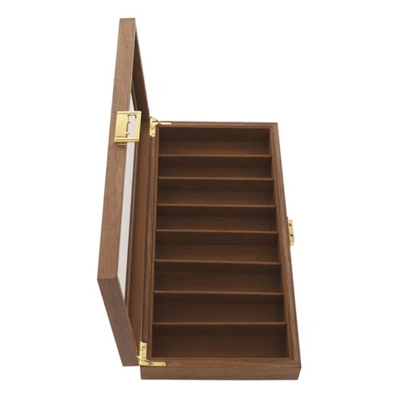 Walnut Knife Display Case And Knife Storage Box For Collectible Knives 4