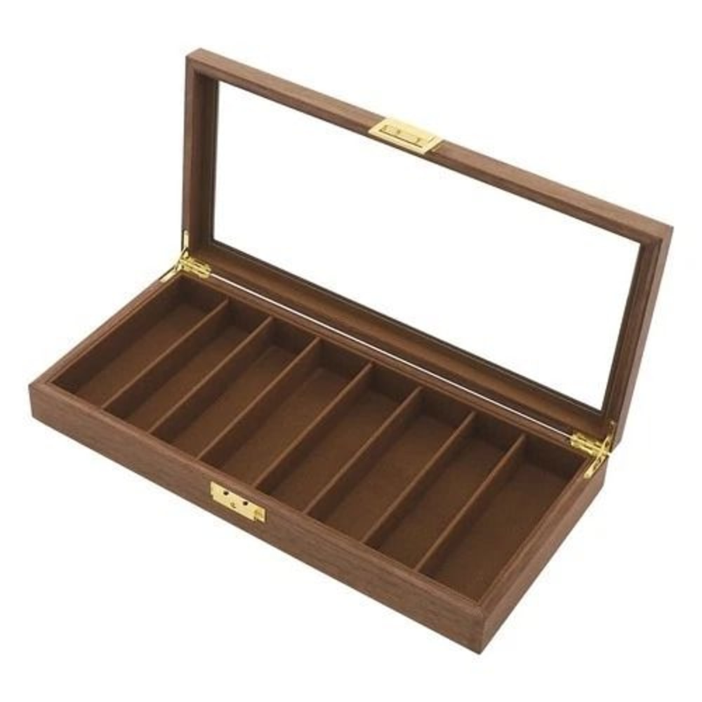 Walnut Knife Display Case And Knife Storage Box For Collectible Knives 6