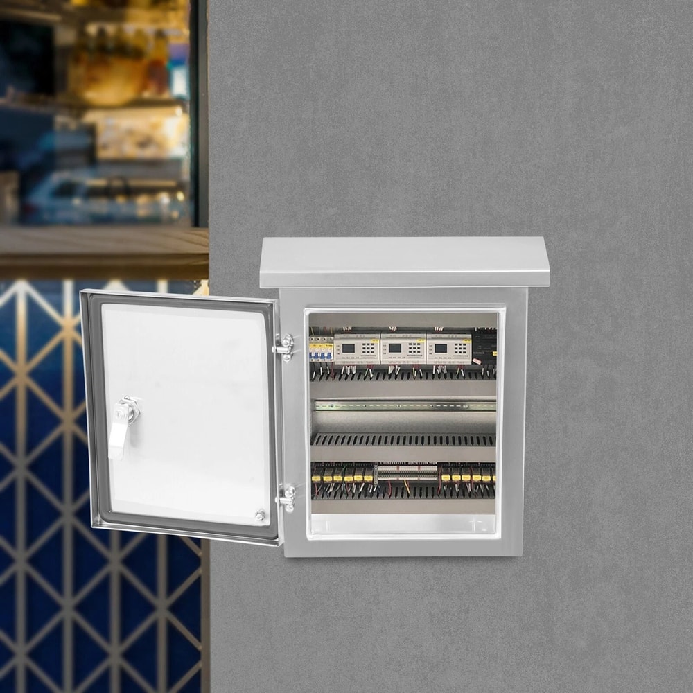 Stainless Steel Wall Mount Electrical Junction Box IPX4 Weather Resistant Enclosure 1