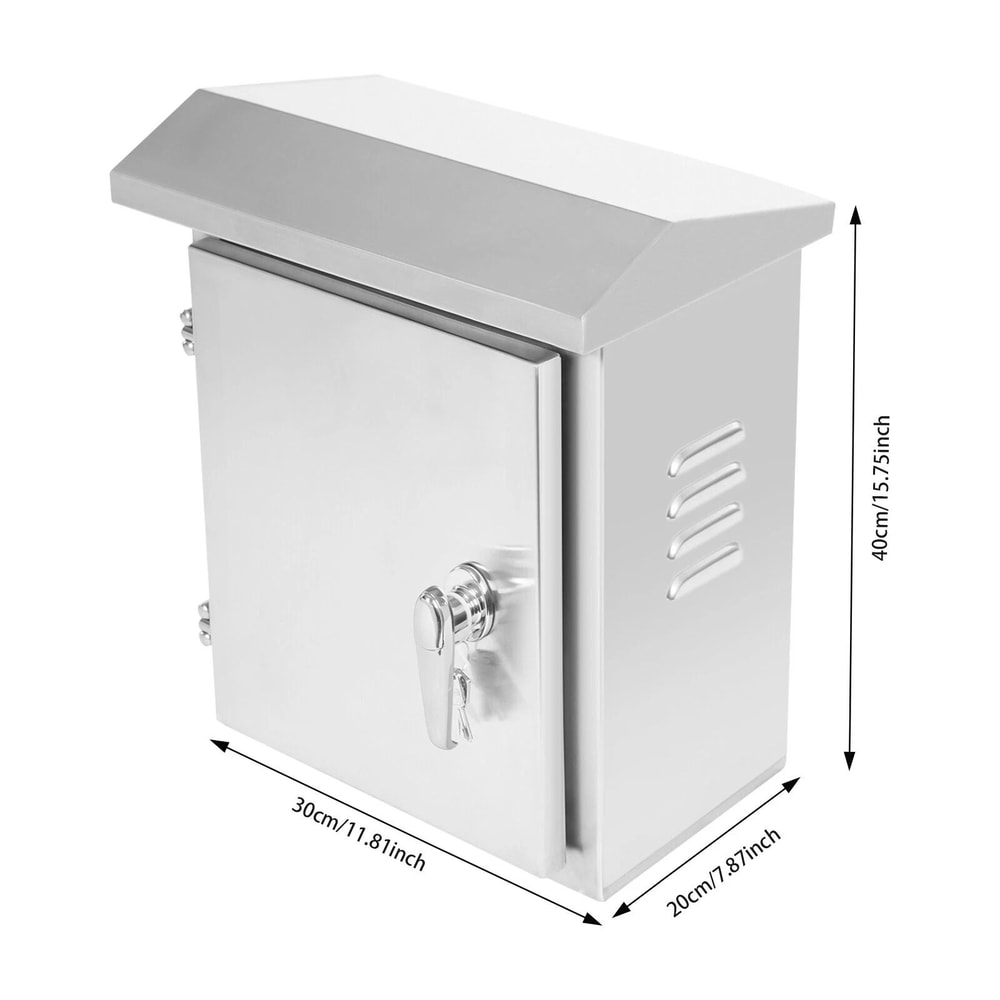 Stainless Steel Wall Mount Electrical Junction Box IPX4 Weather Resistant Enclosure 11