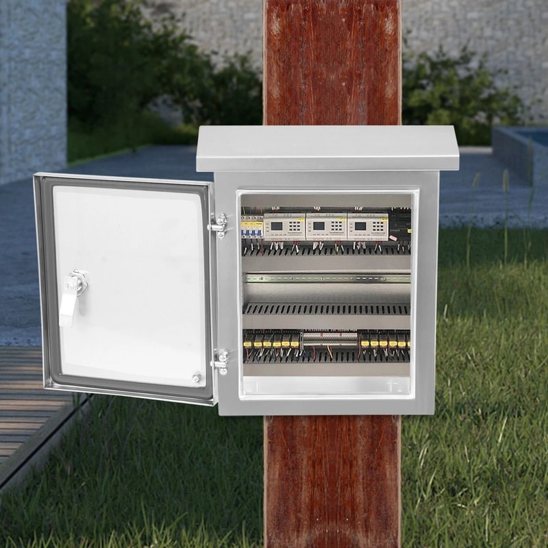 Stainless Steel Wall Mount Electrical Junction Box IPX4 Weather Resistant Enclosure 2