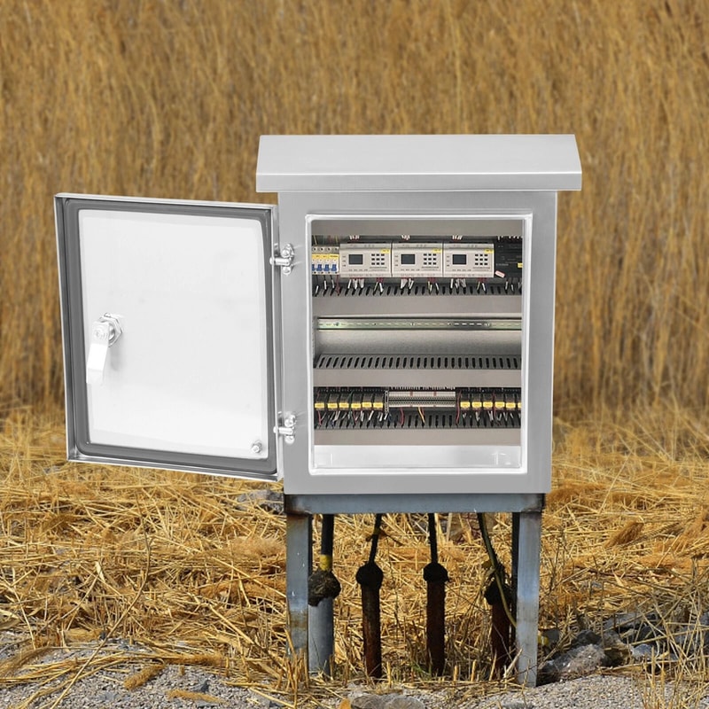 Stainless Steel Wall Mount Electrical Junction Box IPX4 Weather Resistant Enclosure 3