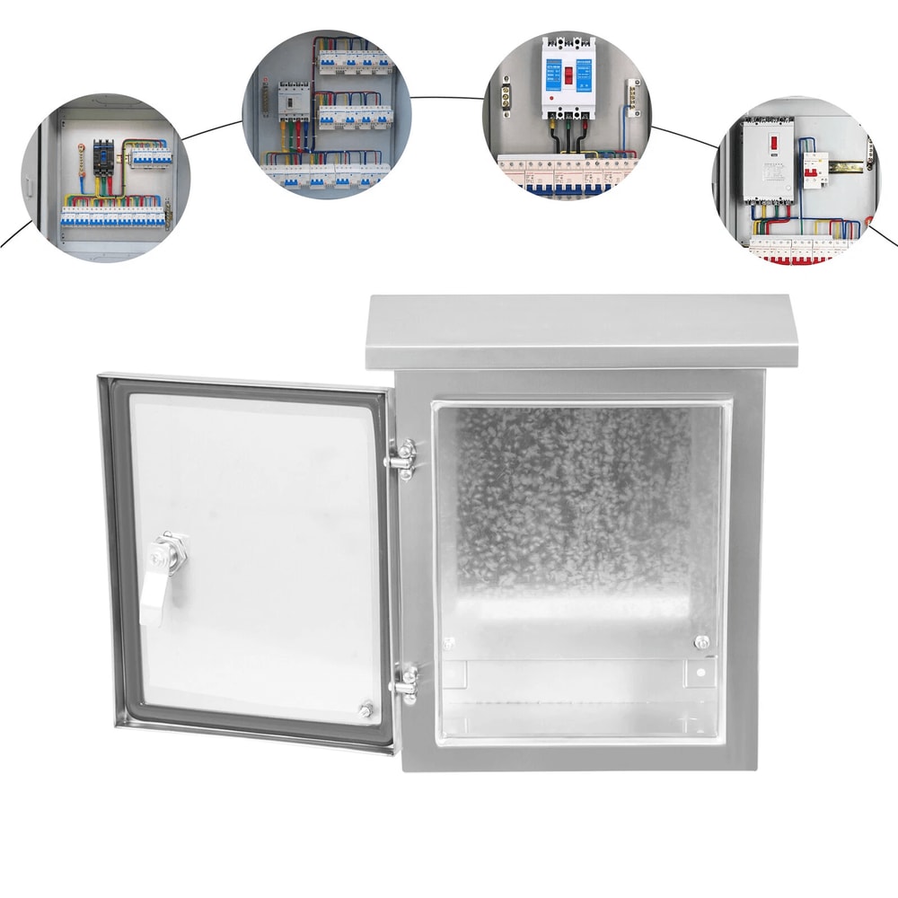 Stainless Steel Wall Mount Electrical Junction Box IPX4 Weather Resistant Enclosure 6