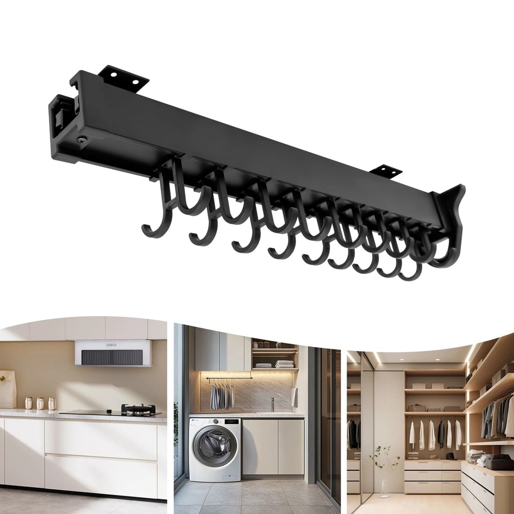 Pull Out Storage Rack Kitchen Organizer With Hooks For Pots Utensils And Pantry Storage 18