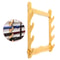 4 Tier Wall Mount Wooden Gun Rack Natural Finish Rifle And Shotgun Display Shelf 5