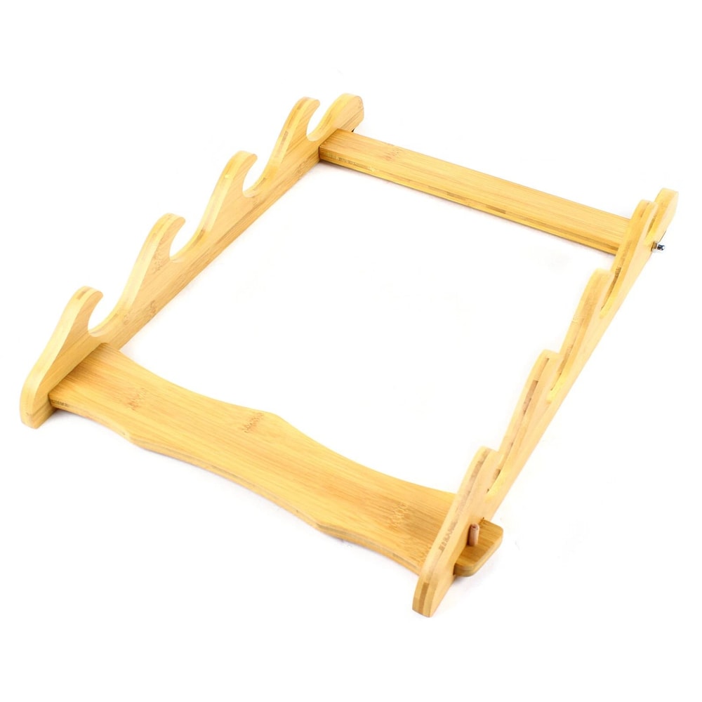 4 Tier Wall Mount Wooden Gun Rack Natural Finish Rifle And Shotgun Display Shelf 9