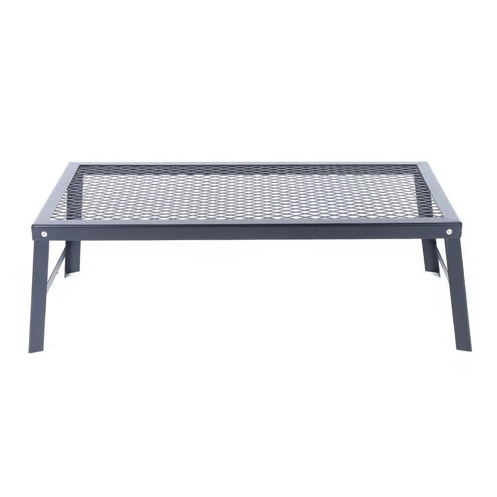 Foldable Camping Grill Grate Portable Fire Pit Cooking Stand 4