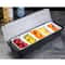 3 4 5 Compartment Fruit Caddy And Condiment Dispenser With Lid For Bar Toppings 0