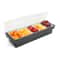 3 4 5 Compartment Fruit Caddy And Condiment Dispenser With Lid For Bar Toppings 8