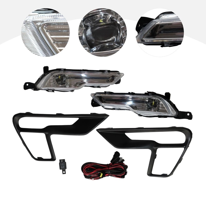 Ford Explorer LED Fog Light Kit With Clear Lens Bezel Switch And Wiring 1