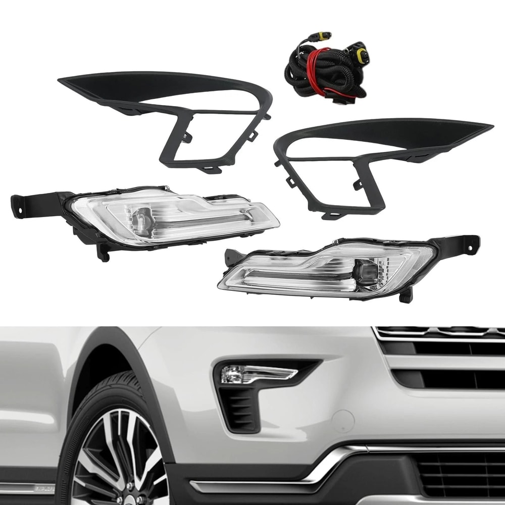Ford Explorer LED Fog Light Kit With Clear Lens Bezel Switch And Wiring 0