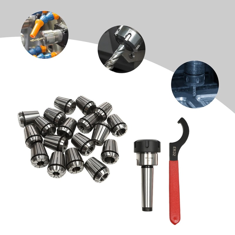 ER32 Collet Set Shank Chuck Tools With Storage Box For Milling Lathe Drilling 4