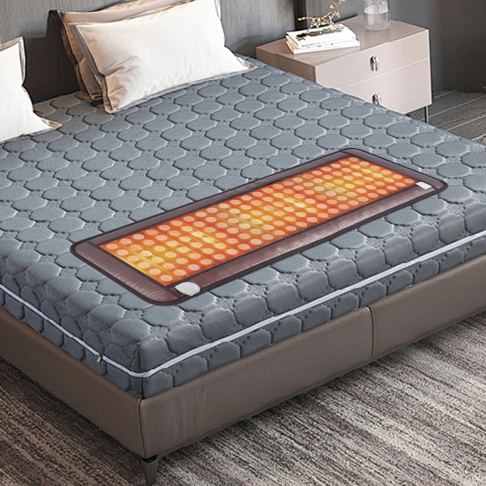 Natural Jade Tourmaline Far Infrared Heating Pad Full Body Therapy Mat 4