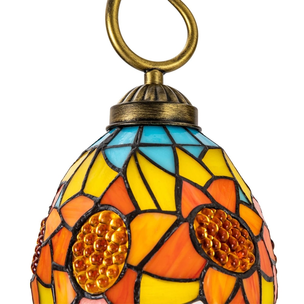 Tiffany Style Stained Glass Wall Sconce Lamp Vintage Indoor E26 Wall Light 10