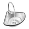 Space Saving Stainless Steel Corner Sink With Faucet For Bar RV And Small Kitchen 10