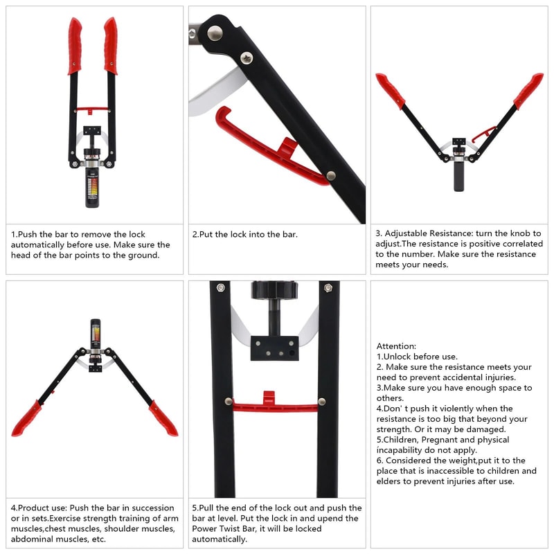 Adjustable Hydraulic Power Twister Arm Exerciser For Chest And Upper Body Strength 12