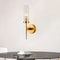 Modern Gold Wall Sconce With Glass Lampshade For Bedroom Hallway 16