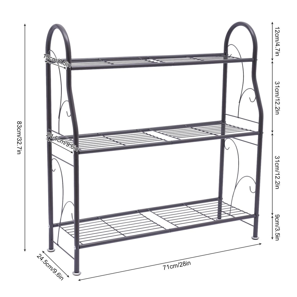 3 Tier Metal Plant Stand Indoor Outdoor Flower Pot Rack 7
