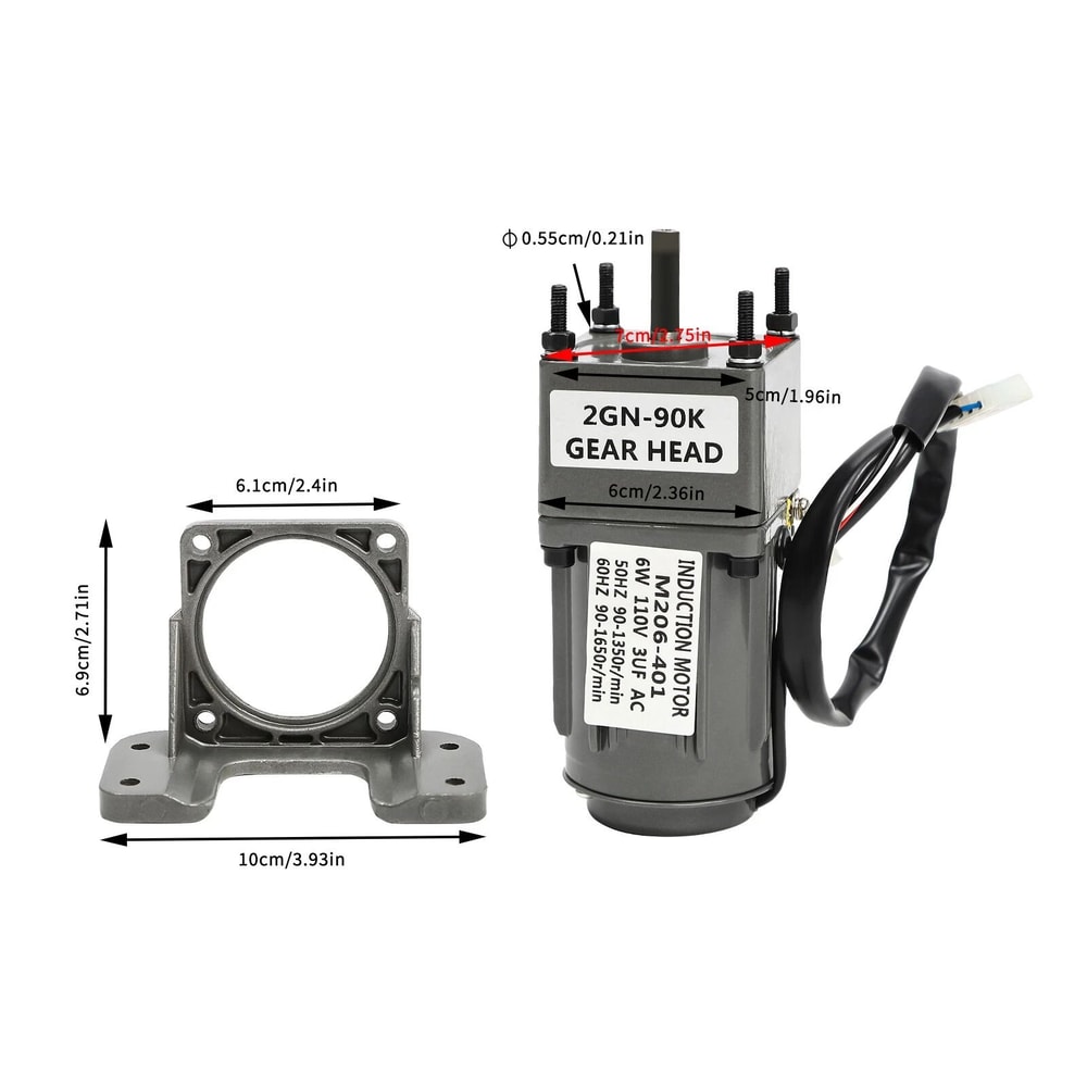 High Torque AC Gear Reducer Motor With Reversible Speed Governor 1