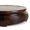 Round Asian Wood Vase Stand Hand Carved Plant Display Base 10