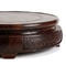 Round Asian Wood Vase Stand Hand Carved Plant Display Base 10