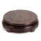 Round Asian Wood Vase Stand Hand Carved Plant Display Base 6