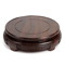 Round Asian Wood Vase Stand Hand Carved Plant Display Base 6