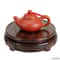 Round Asian Wood Vase Stand Hand Carved Plant Display Base 8