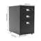 Mobile 3 Drawer File Cabinet With Lock For Home Office Storage 10