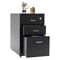 Mobile 3 Drawer File Cabinet With Lock For Home Office Storage 4