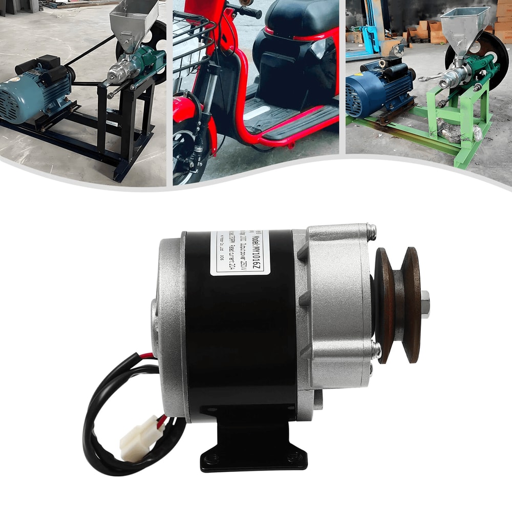 DC Gear Reduction Motor With Belt Pulley For Scooters E Bikes And DIY Power Projects 7
