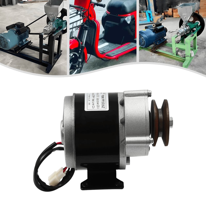 DC Gear Reduction Motor With Belt Pulley For Scooters E Bikes And DIY Power Projects 7