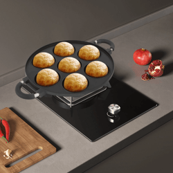 7 hole cast iron breakfast pan non stick omelette egg pancake maker