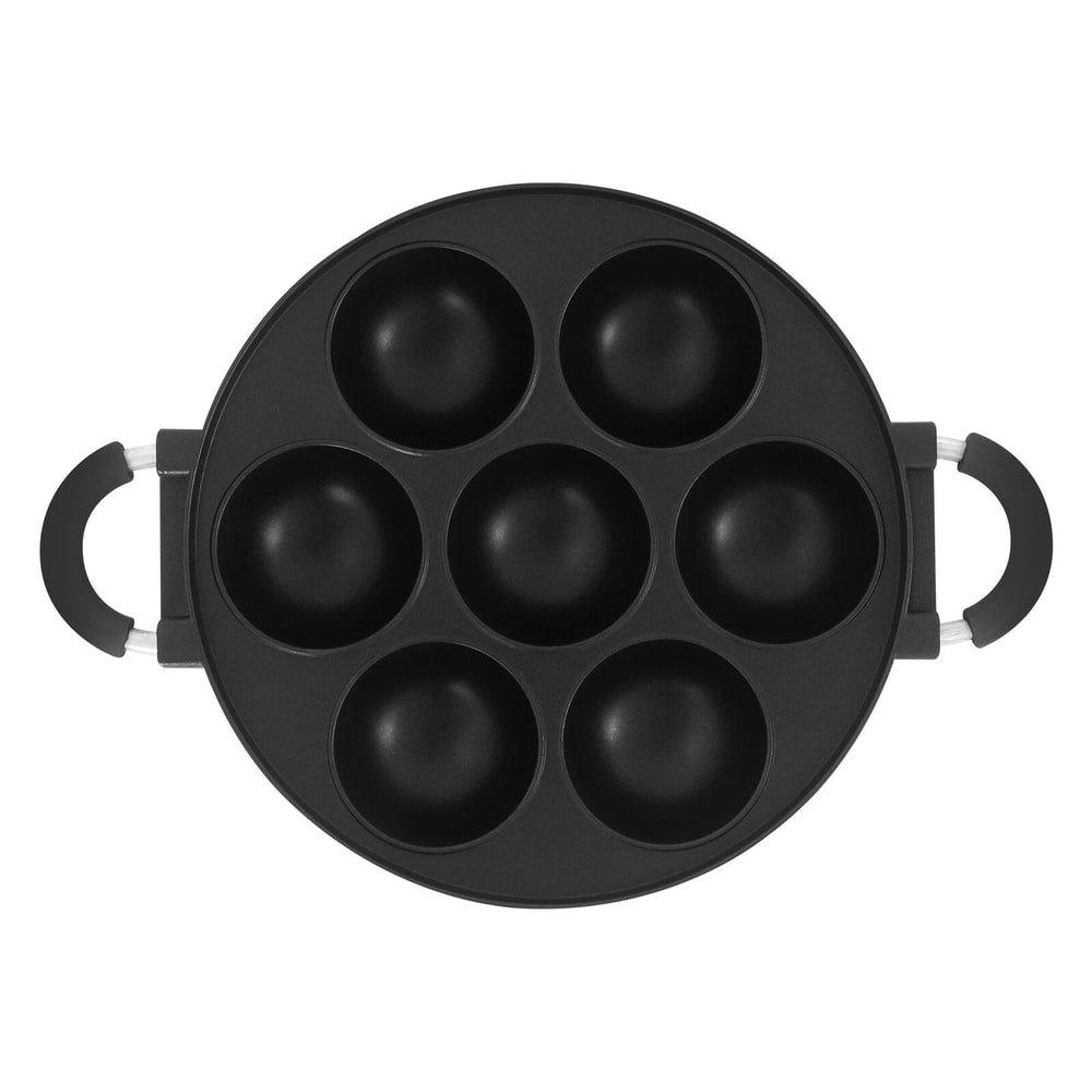 7 Hole Cast Iron Breakfast Pan Non Stick Omelette Egg Pancake Maker 13