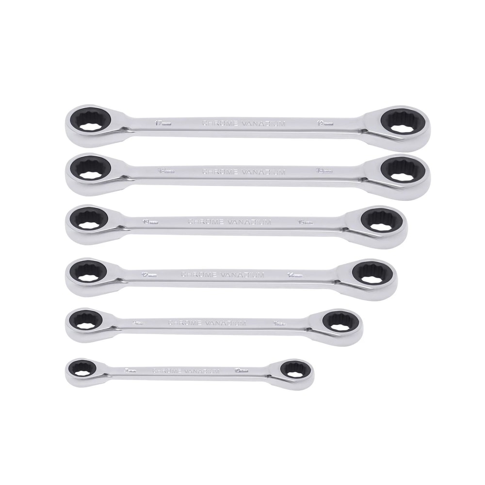 Extra Long Ratcheting Wrench Set Metric Double Box End Spanners 5