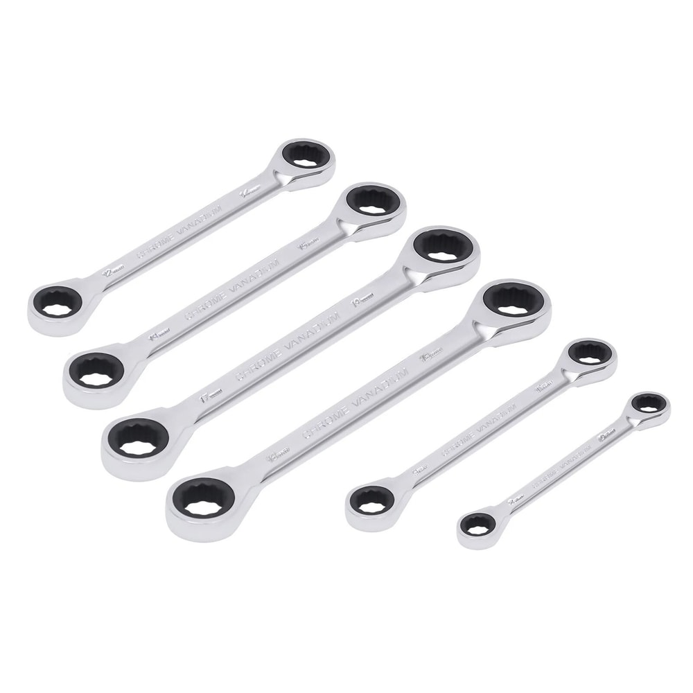 Extra Long Ratcheting Wrench Set Metric Double Box End Spanners 7